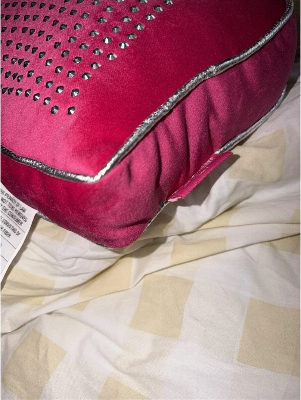 Juicy Couture Plush Faux Fur Lip W/bling Pillows NWT